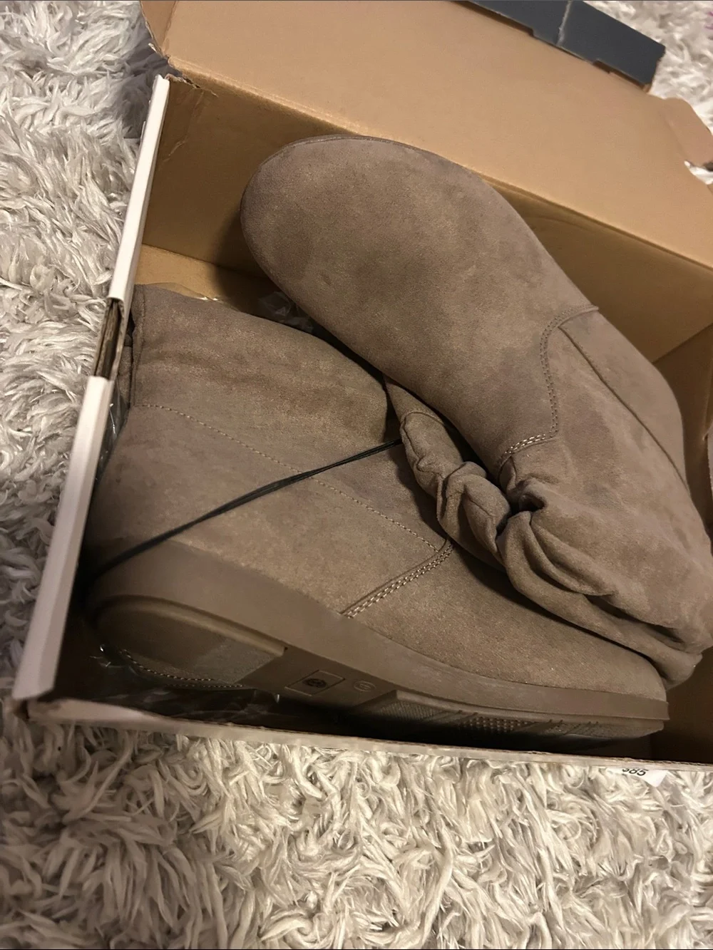 St. John's Bay Taupe Slouch Over-the-Knee Boots